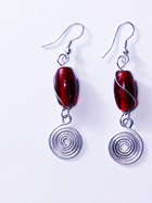 Boucles d'oreille verre