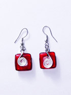 Boucles d'oreille verre
