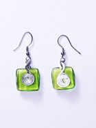 Boucles d'oreille verre
