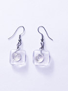 Boucles d'oreille verre