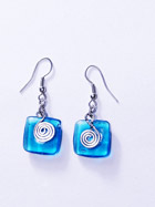 Boucles d'oreille verre